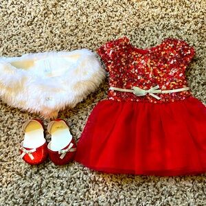 American Girl doll Truly Me holiday dress set